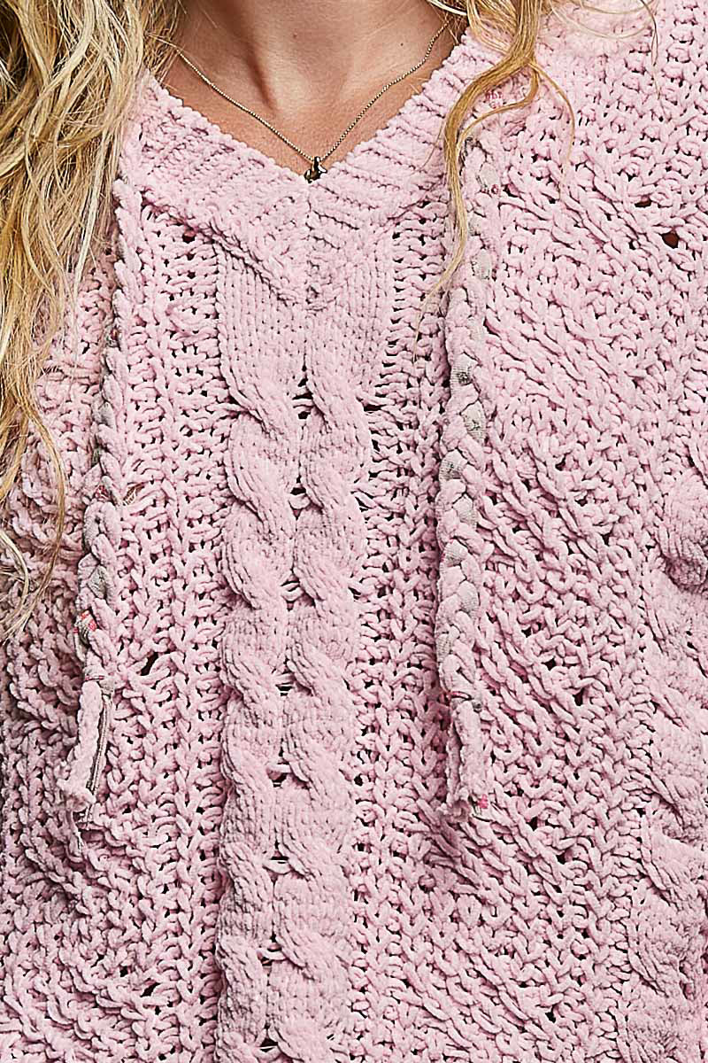 Pink Ultra Cozy Chenille Hoodie