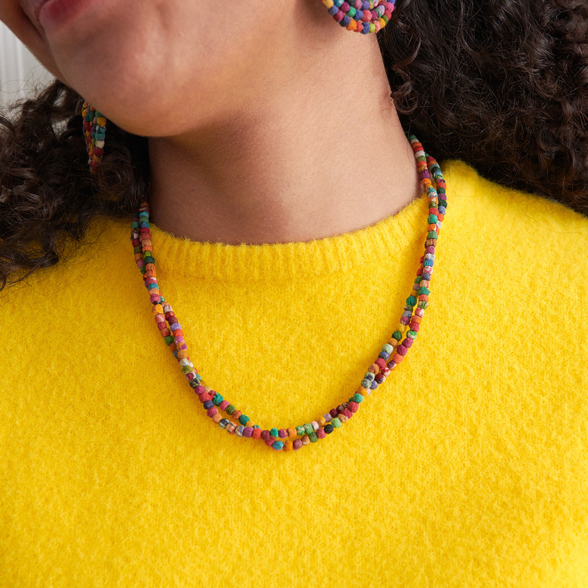 Kantha Double Strand Necklace