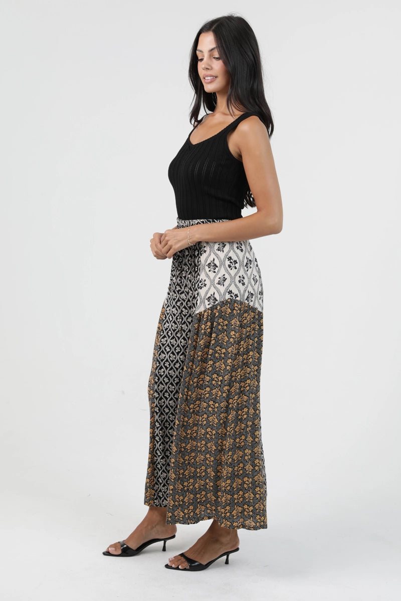 Marigold Trellis Wide-Leg Pants