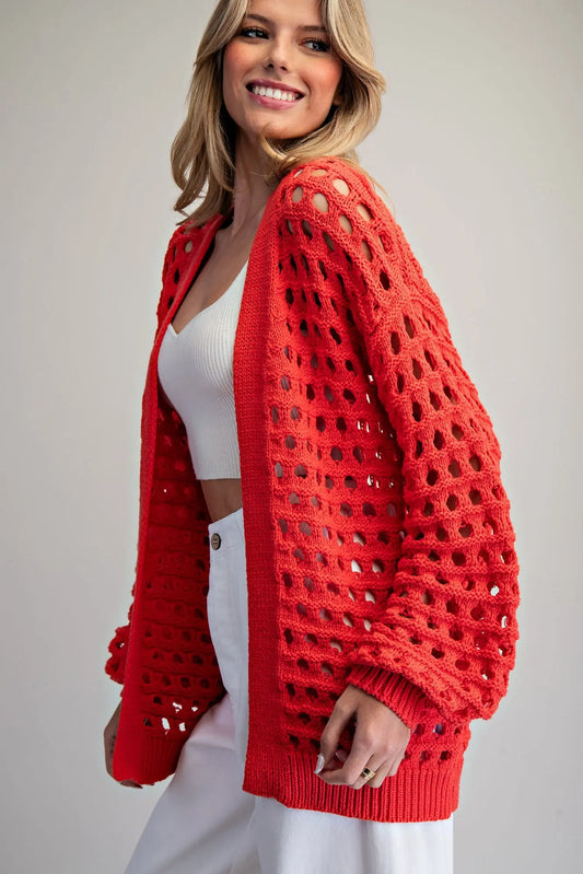 Tomato Crochet Cardigan