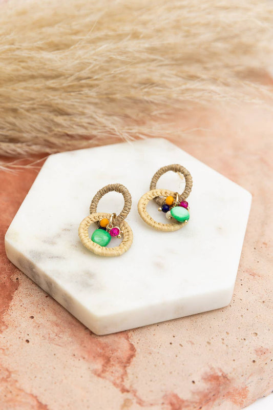 Infinity Bloom Beaded Earrings