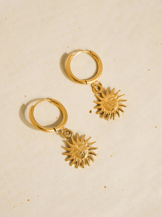 Non-Tarnish Sun Hoops