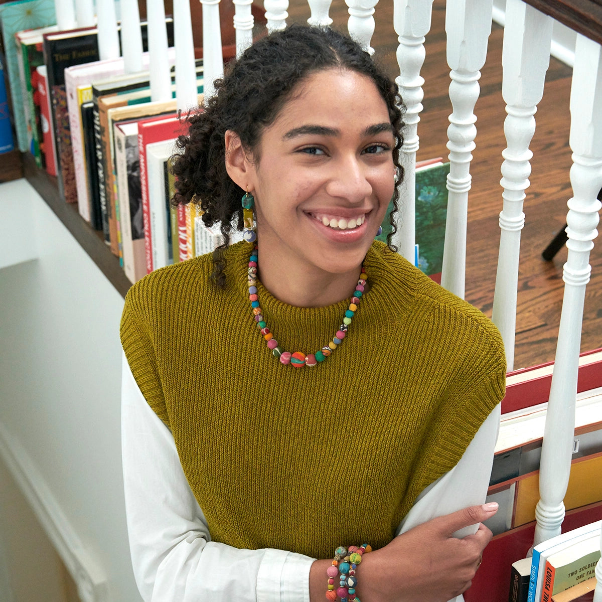 Kantha Graduated Bead Necklace
