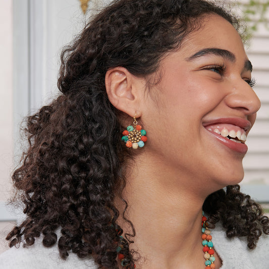 Kantha Sunflower Earring