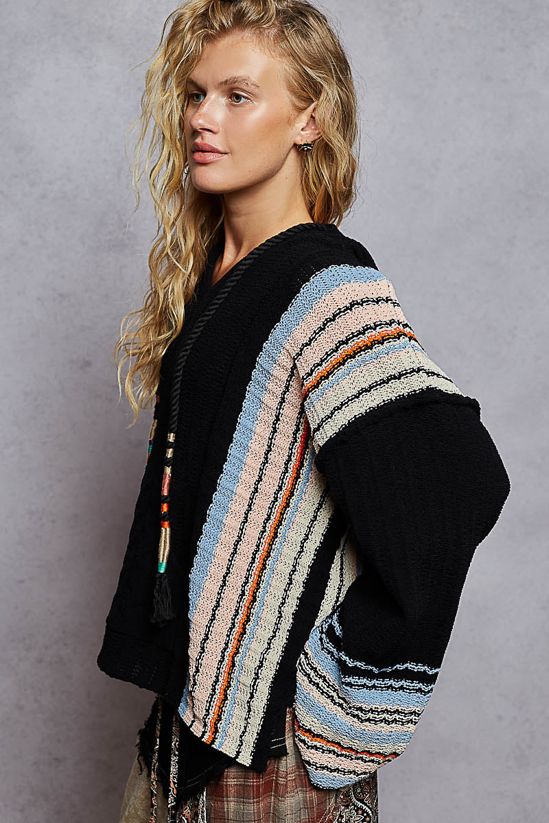 Beach Babe Stipe Chenille Sweater
