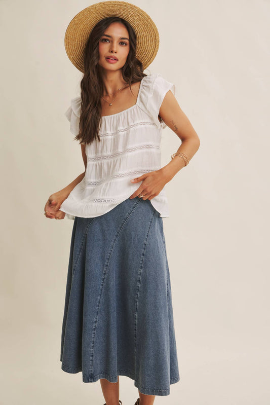 The Seraphina Tiered Lace Blouse