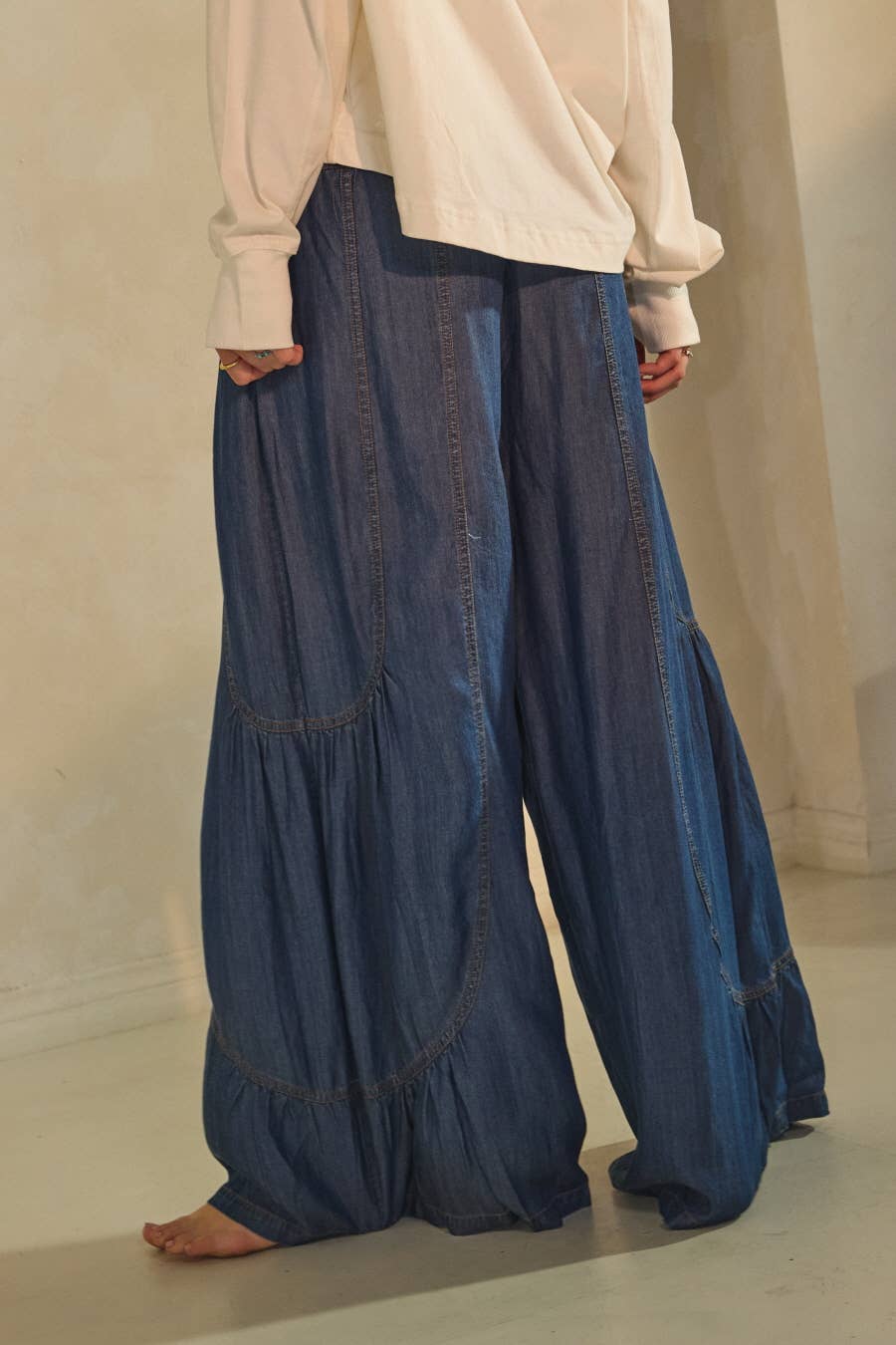 Dark Chambray Palazzo
