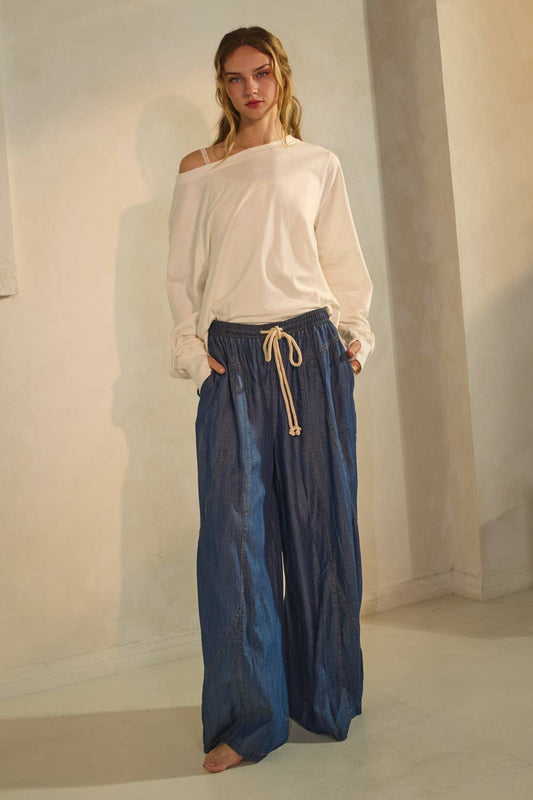Dark Chambray Palazzo