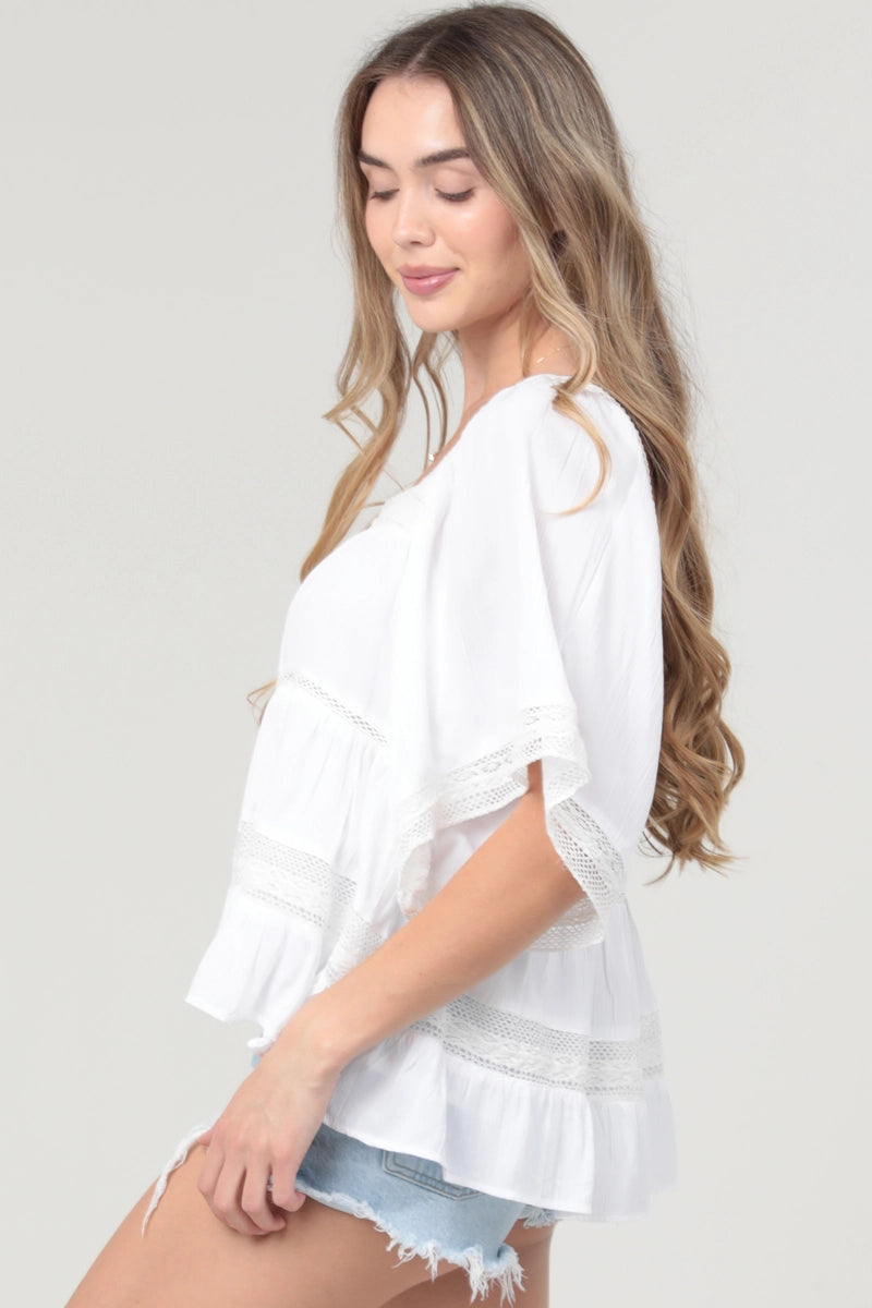 Sundance Lace Trim Blouse
