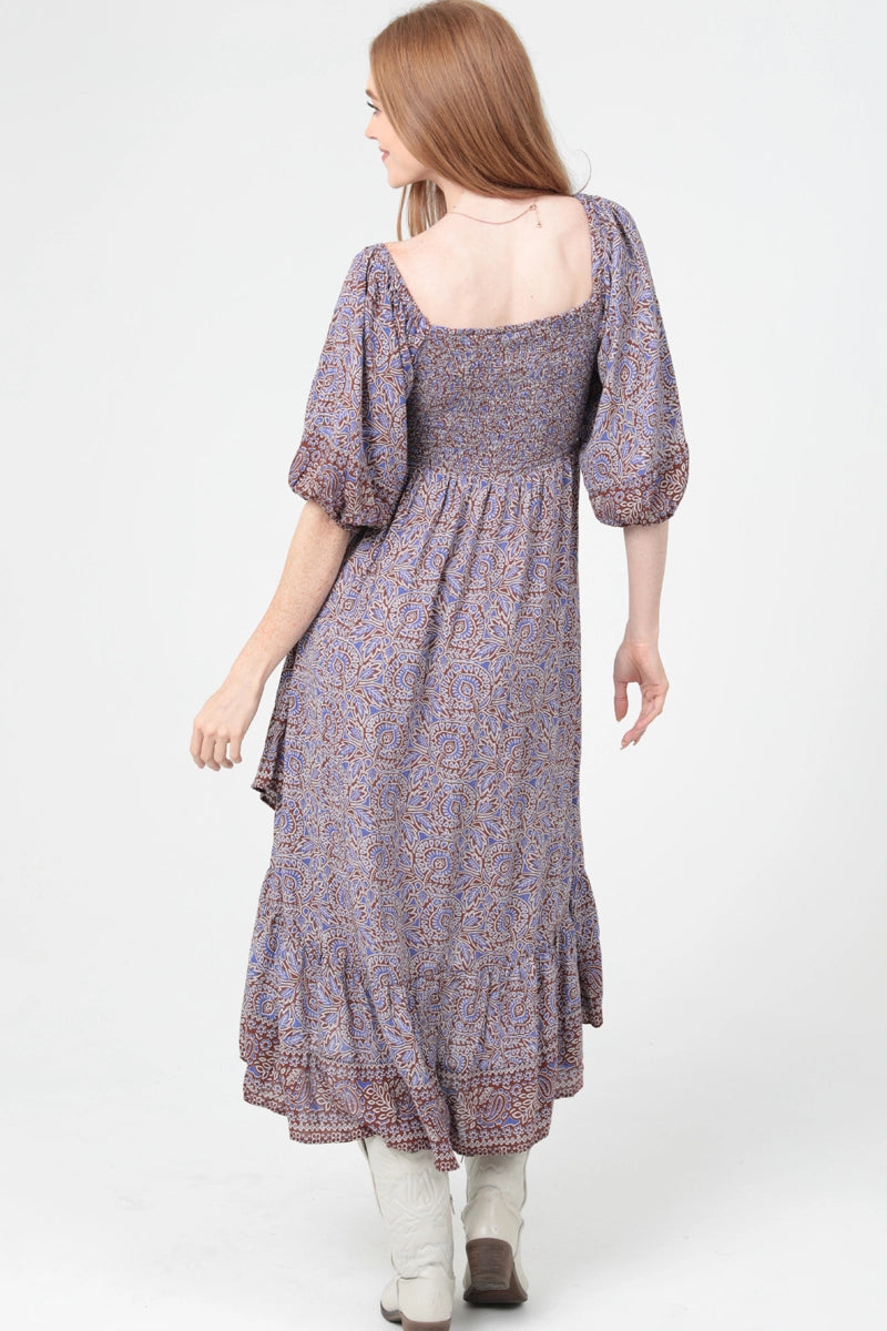Cocoa Lapis Midi Dress
