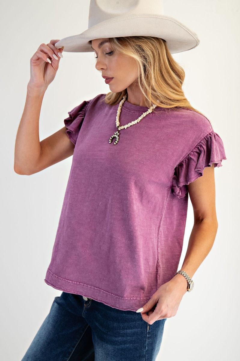 Orchid Ruffle Tee
