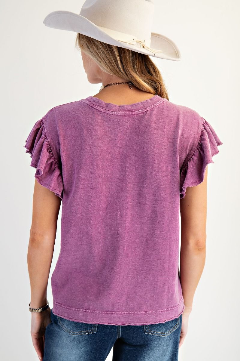 Orchid Ruffle Tee