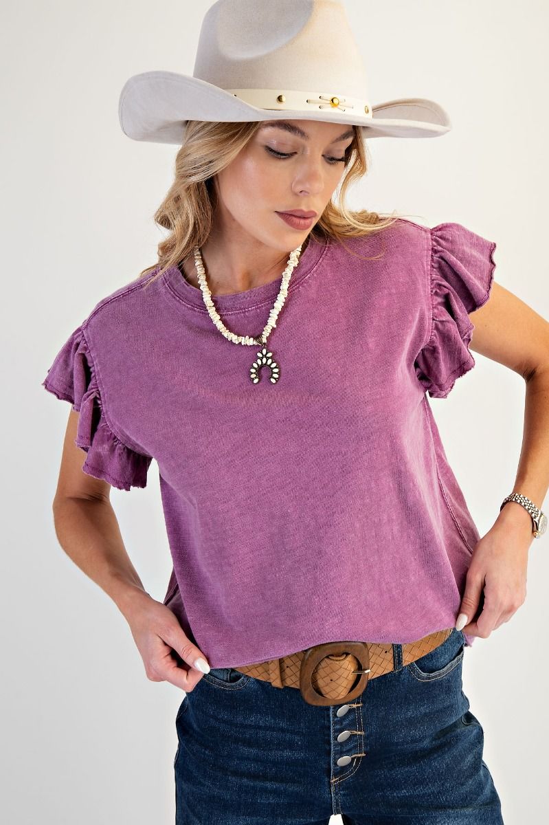 Orchid Ruffle Tee