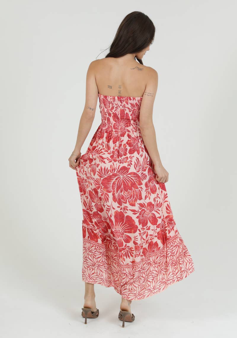 Hibiscus Smocked Maxi Dress