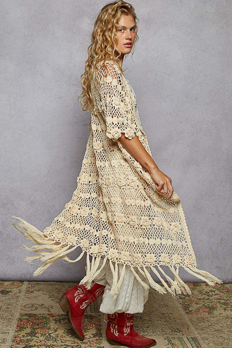 Ivory Bloom Duster