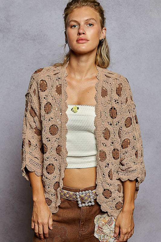 Latte Mocha Crochet Cardigan