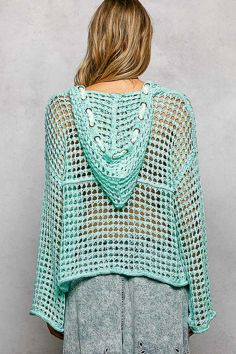 Paradise Mint Star Hoodie