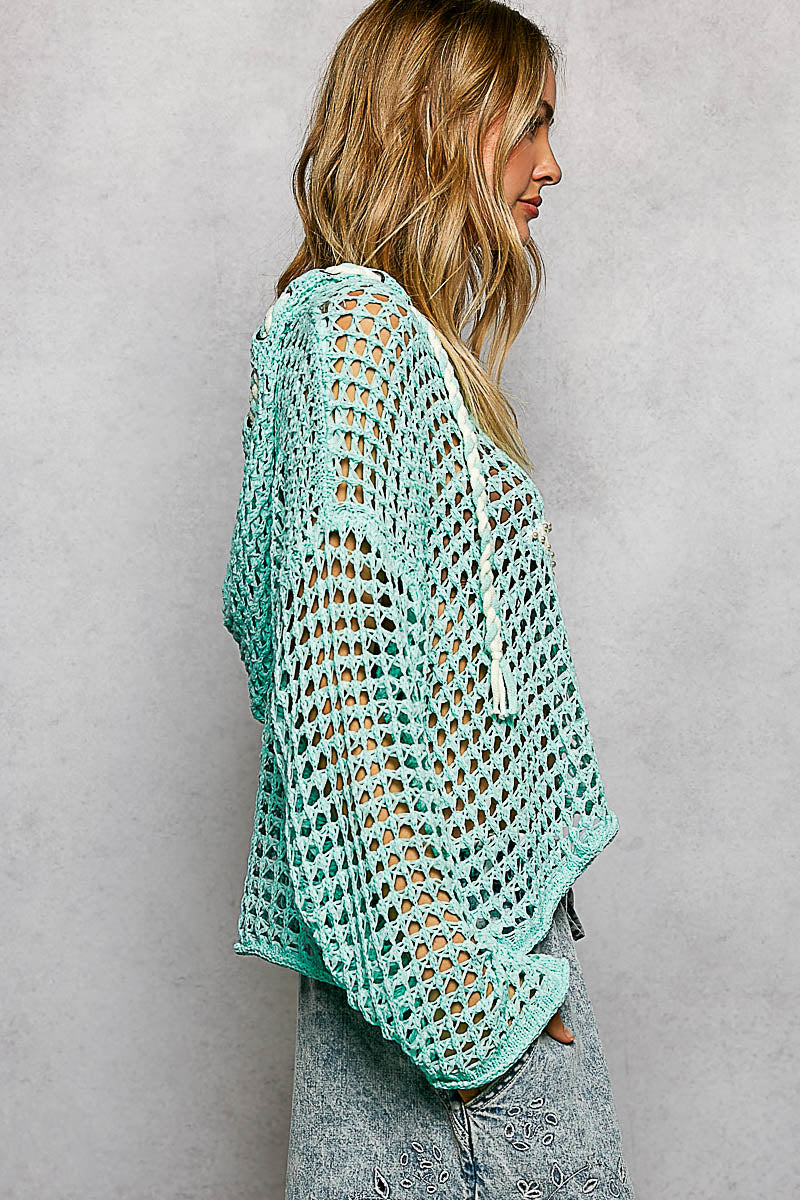 Paradise Mint Star Hoodie