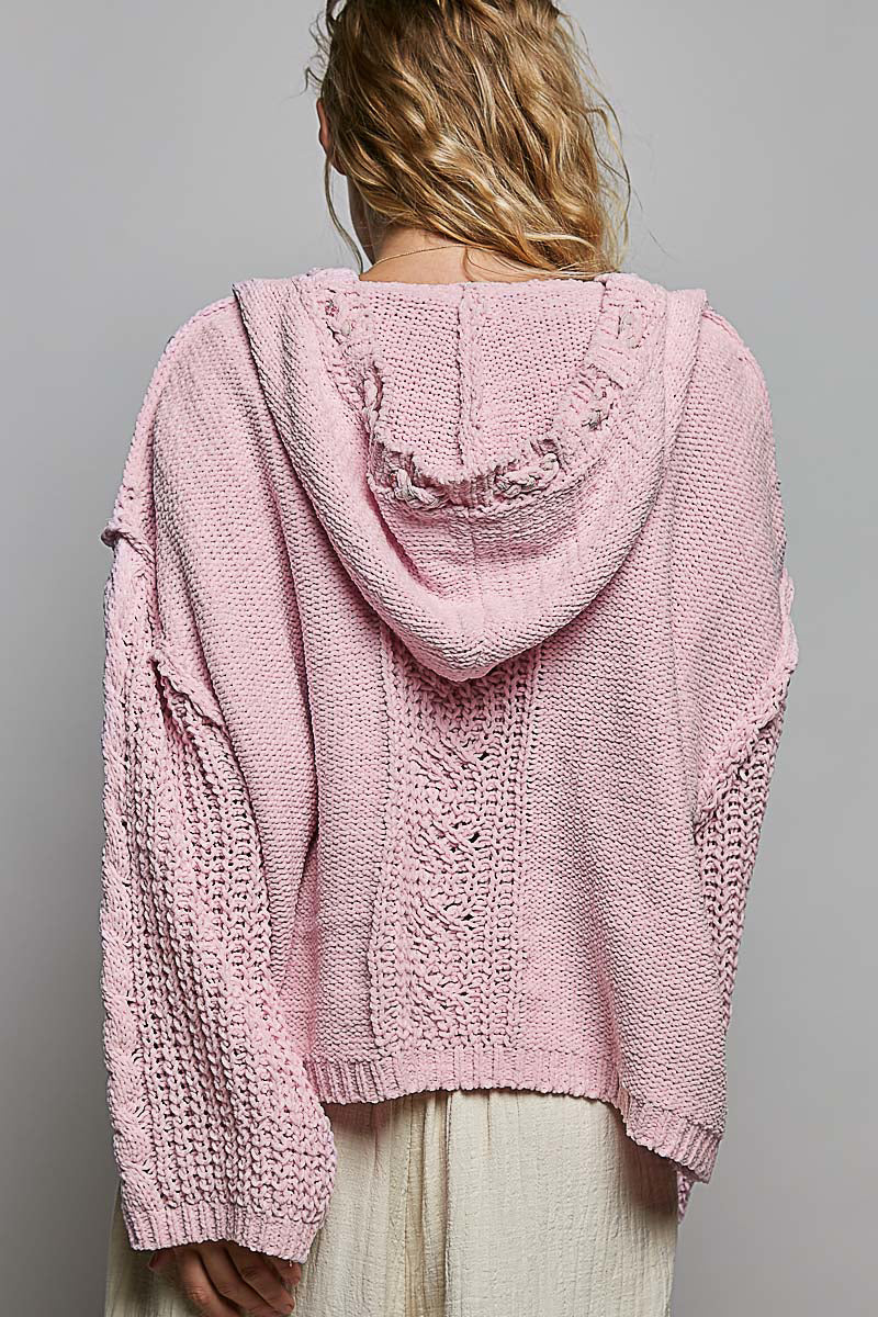 Pink Ultra Cozy Chenille Hoodie