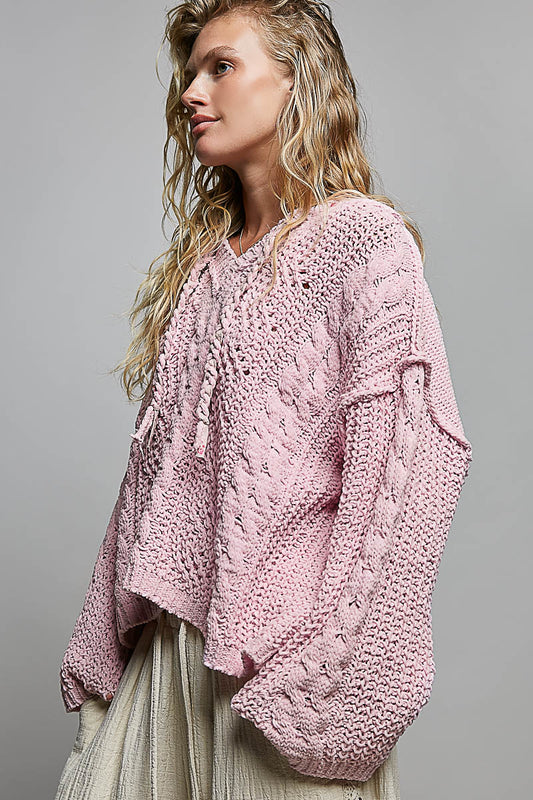 Pink Ultra Cozy Chenille Hoodie