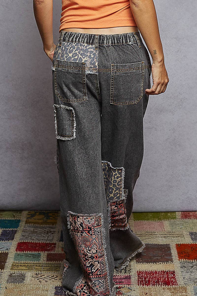 Indigo Edge Patchwork Pants