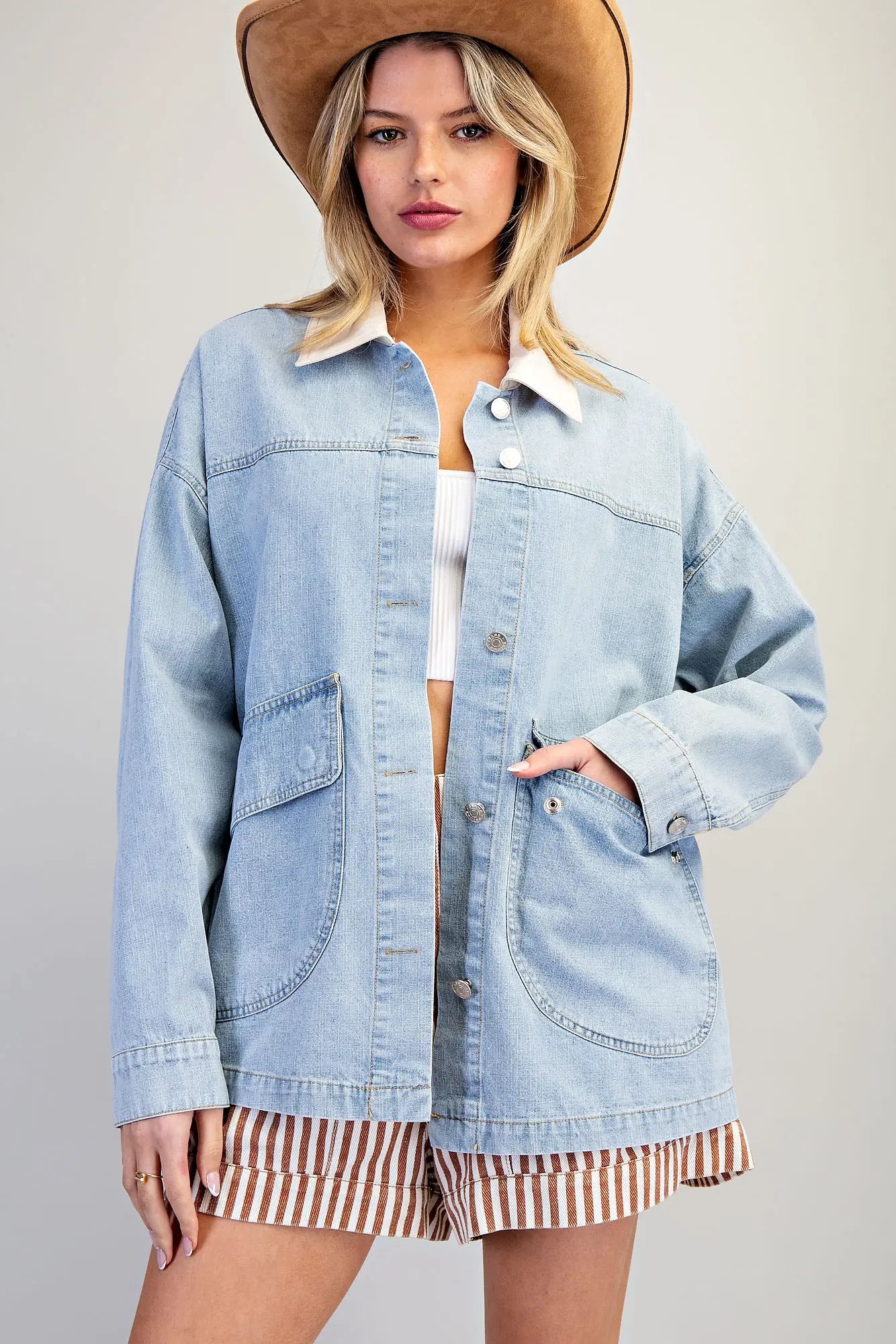 Light Mineral Wash Barn Jacket