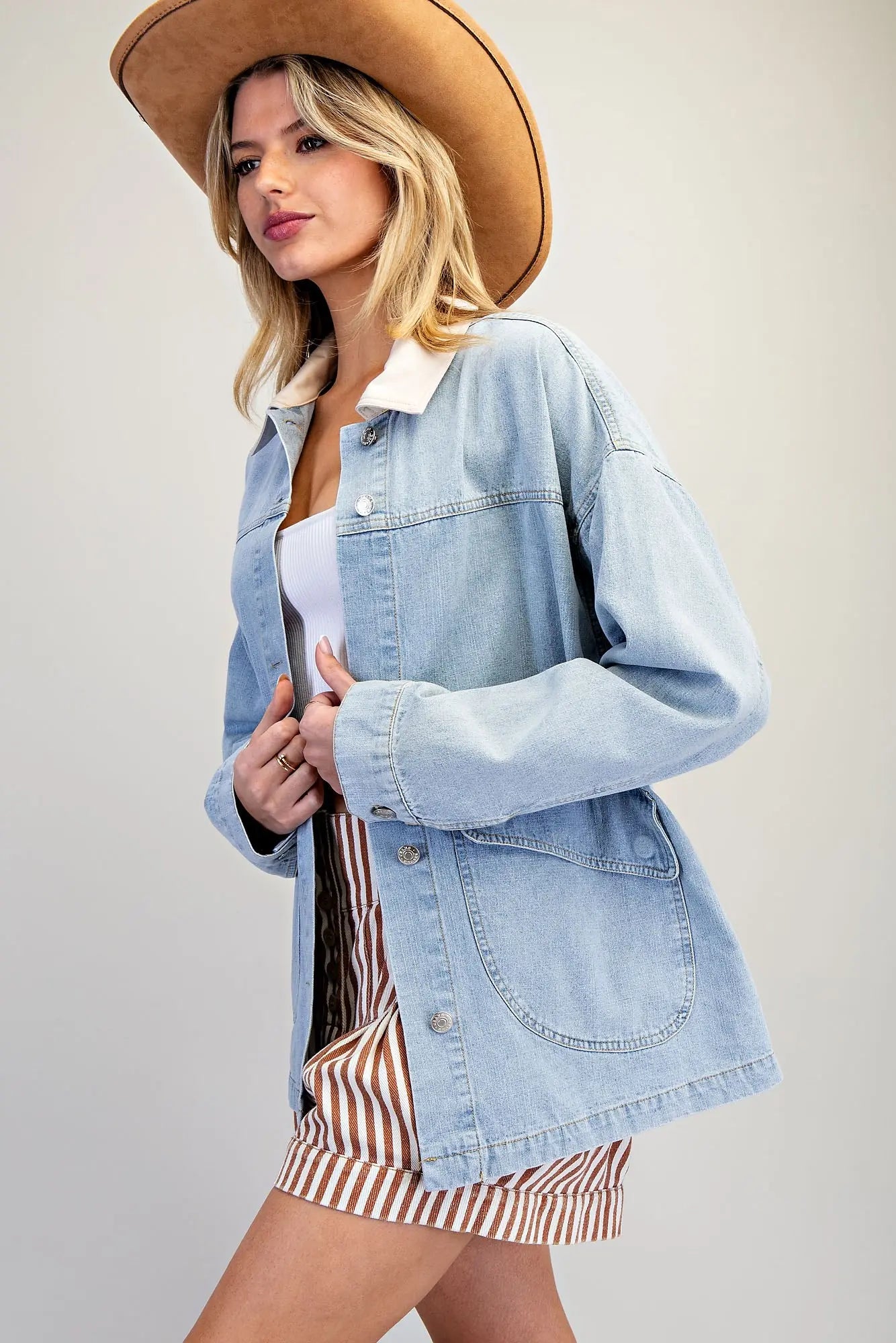 Light Mineral Wash Barn Jacket