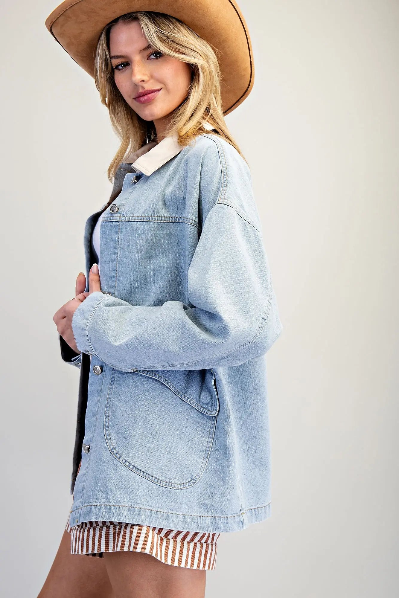 Light Mineral Wash Barn Jacket