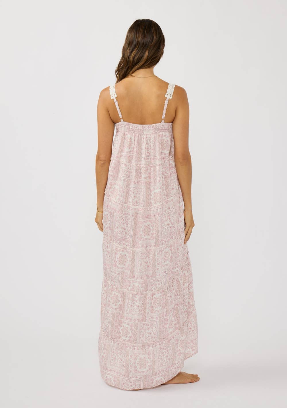 Pink Floral Lace Dress