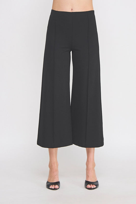 Black Onyx Cropped Wide Leg Pant