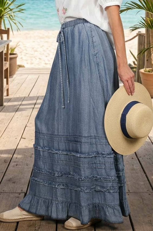 The Sundown Ruffle Maxi Skirt