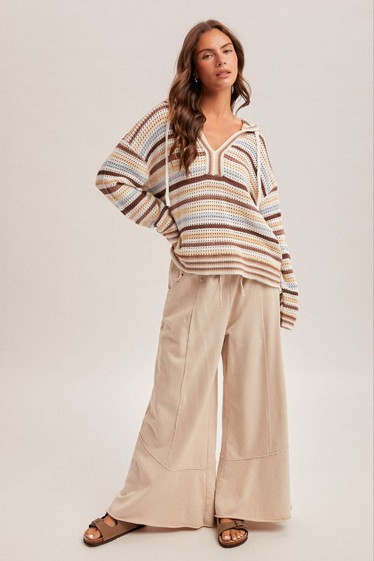 Coastal Stripes Hoodie Sweater