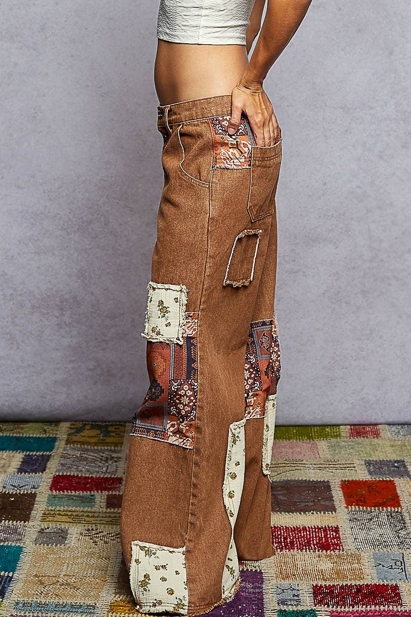 Indigo Edge Patchwork Pants