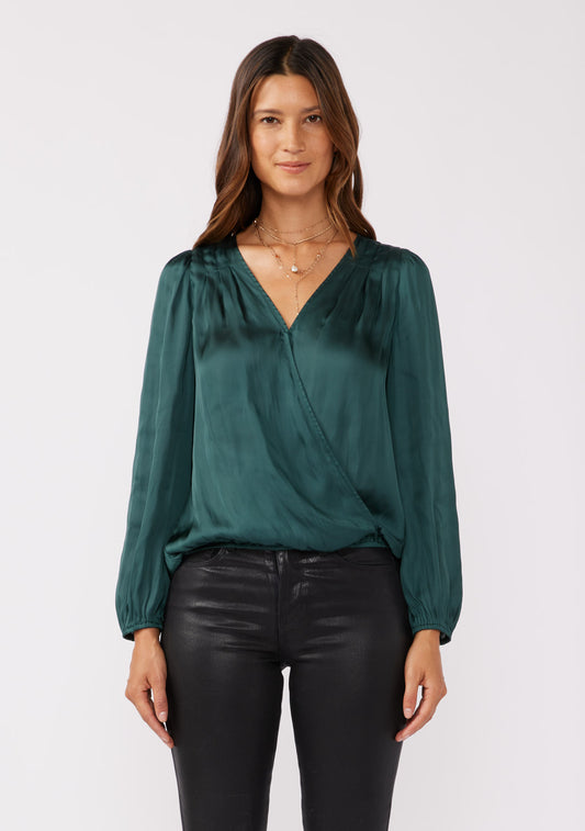 Evergreen Satin Blouse