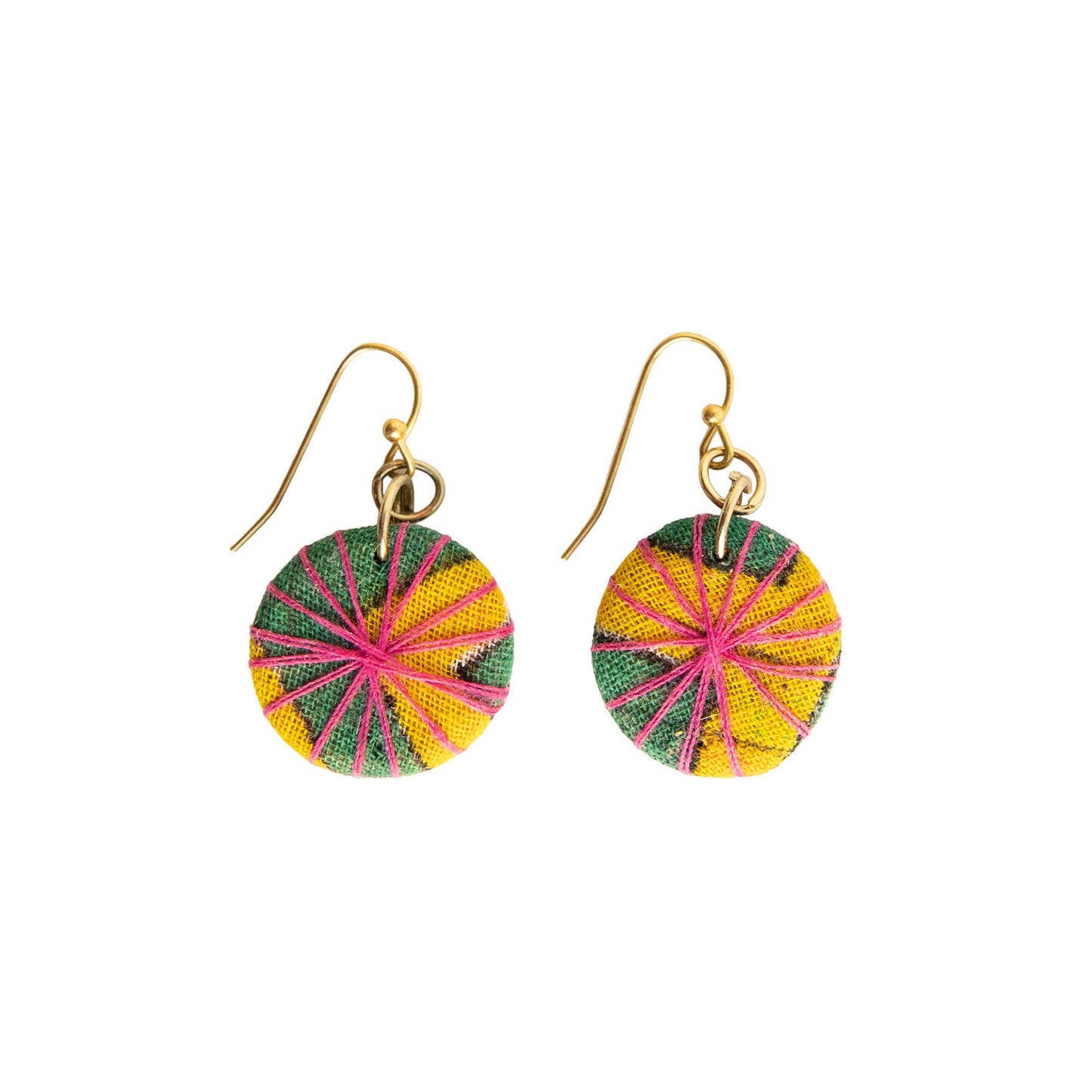 Kantha Threadburst Solo Earrings - Petite