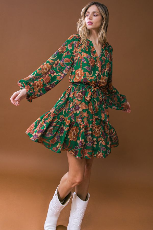 Green Floral Dress