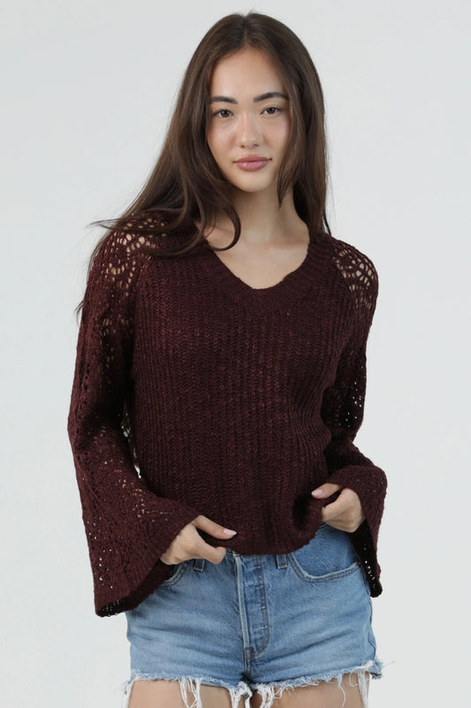 Fig & Fable Bell Sleeve Sweater