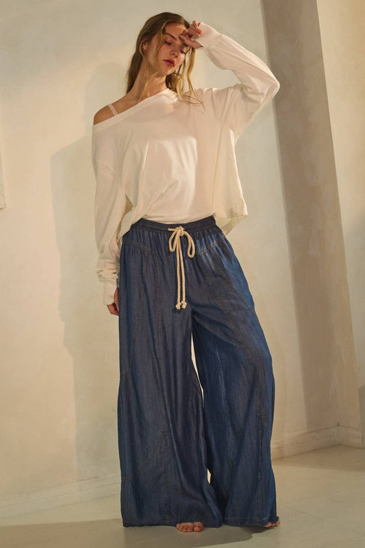 Dark Chambray Palazzo