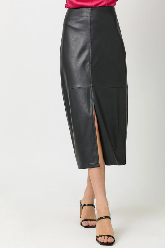 Mystree Faux Leather Skirt