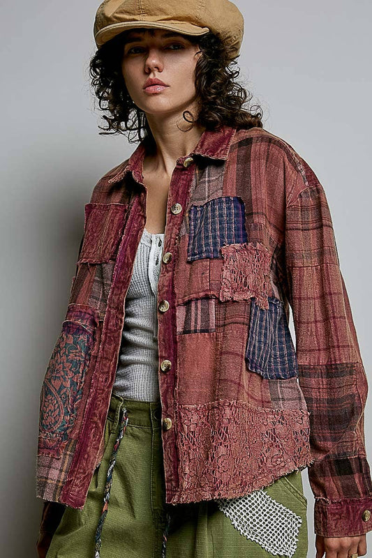 Mulberry Moon Patchwork Shacket