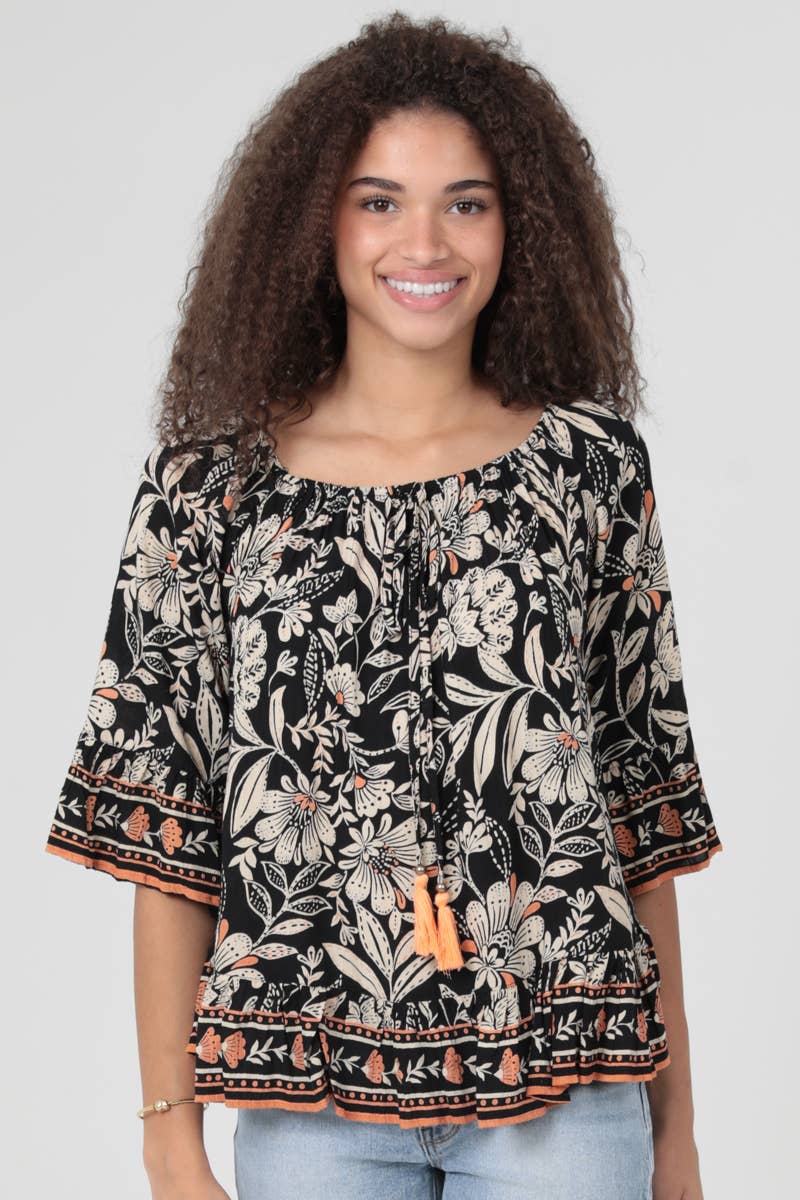 Midnight Bloom Top