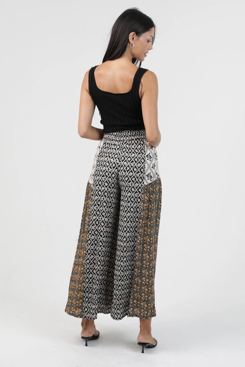 Marigold Trellis Wide-Leg Pants