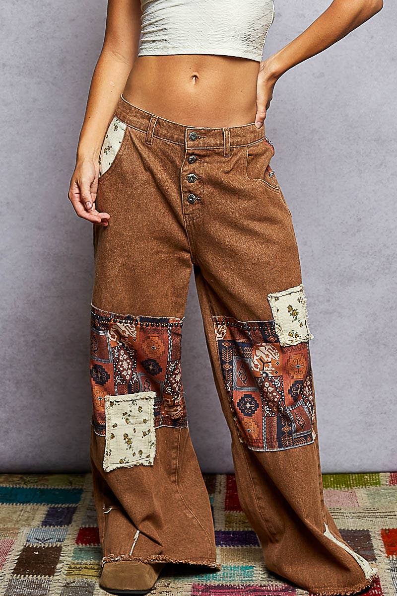 Indigo Edge Patchwork Pants