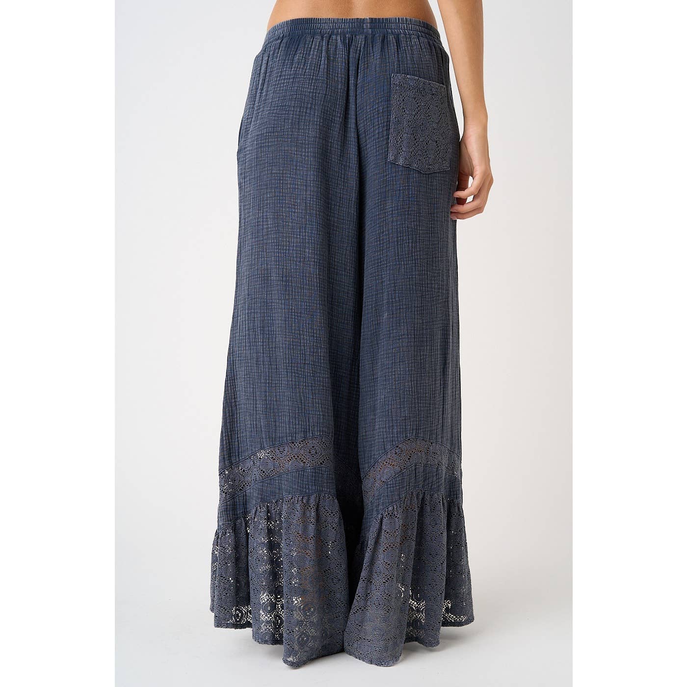 Cotton Gauze Pant in Washed Blueberry