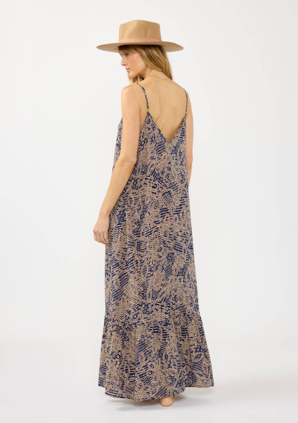 Navy Floral Maxi Dress