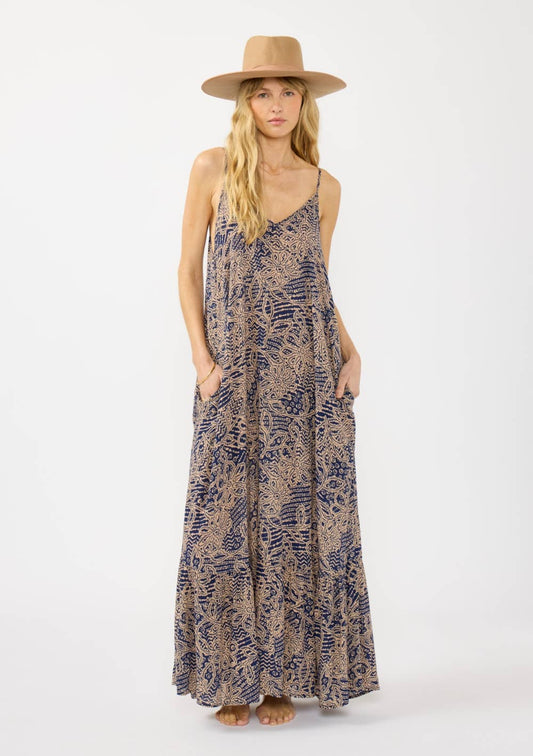 Navy Floral Maxi Dress