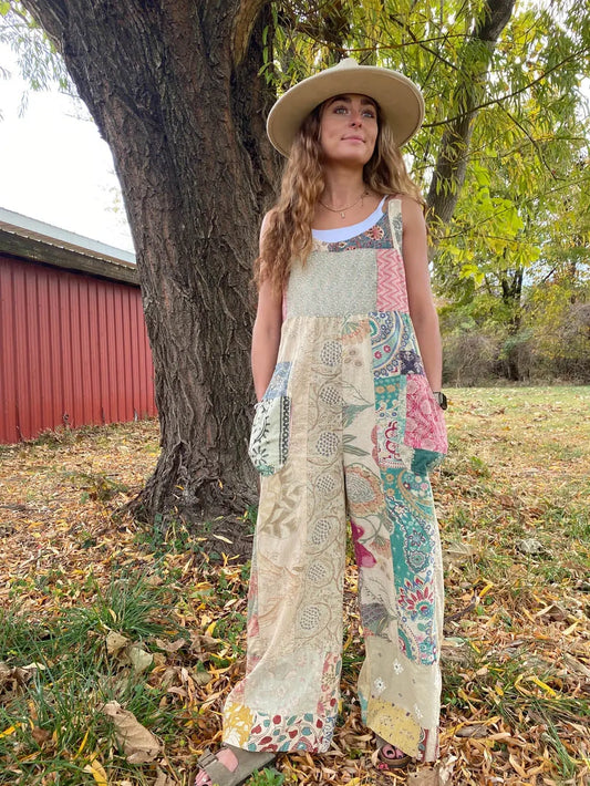Bohemian Soul Patchwork Overalls