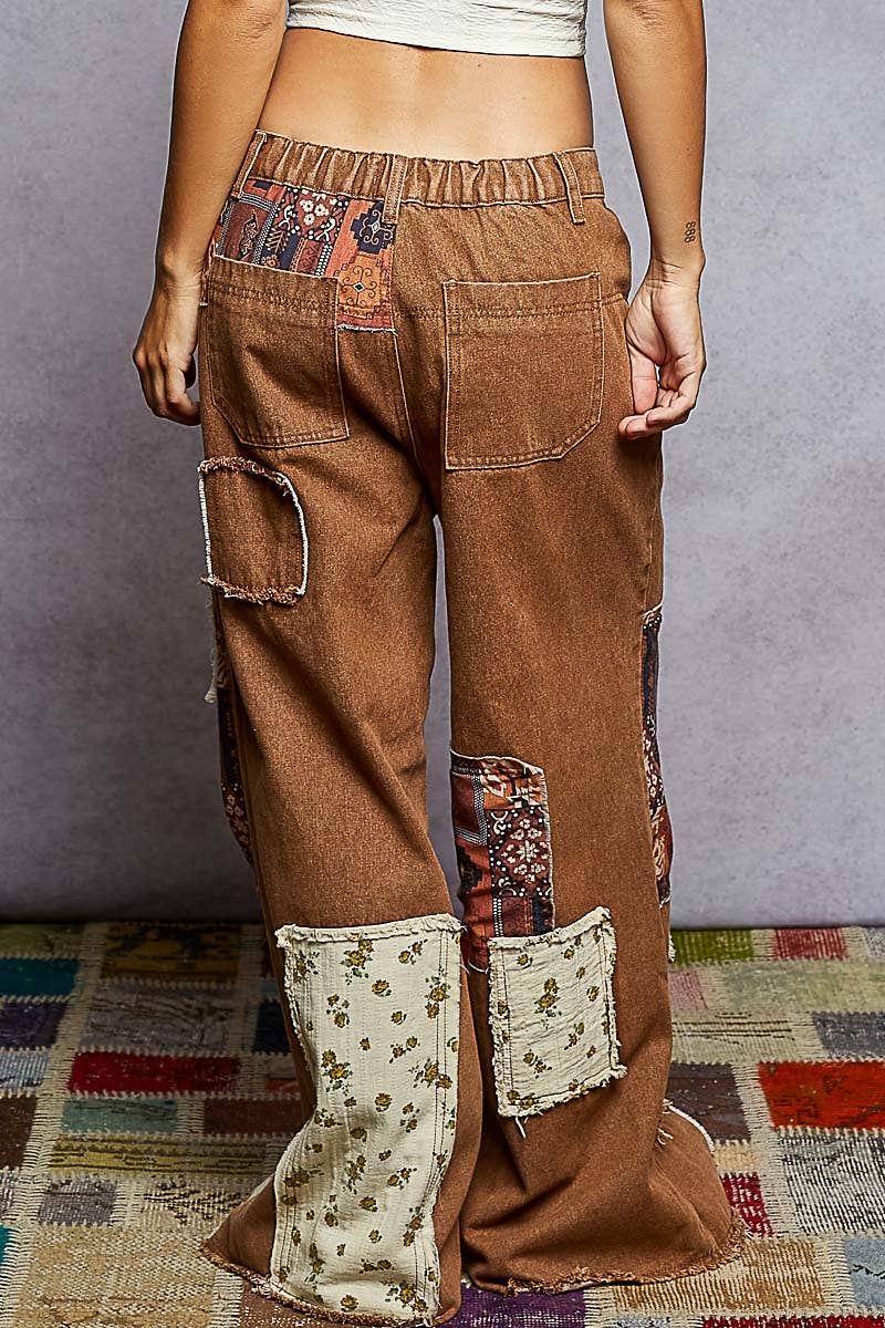 Indigo Edge Patchwork Pants