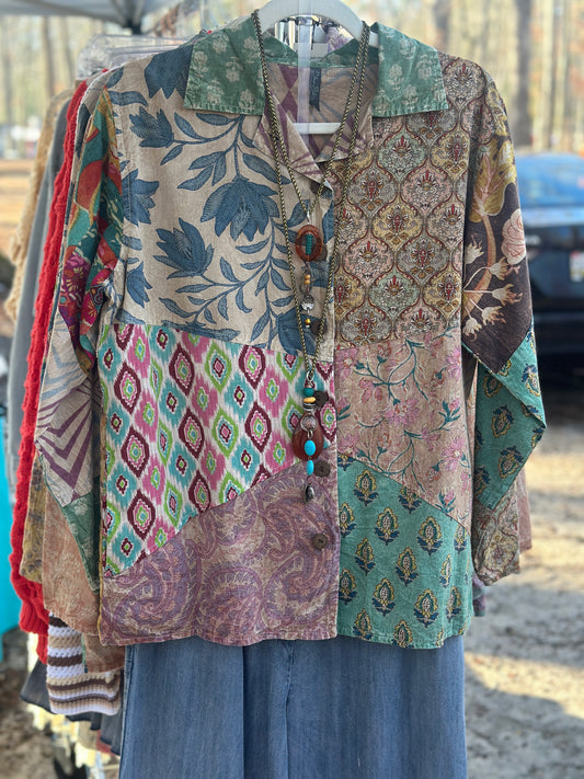 Free Spirit Patchwork Top
