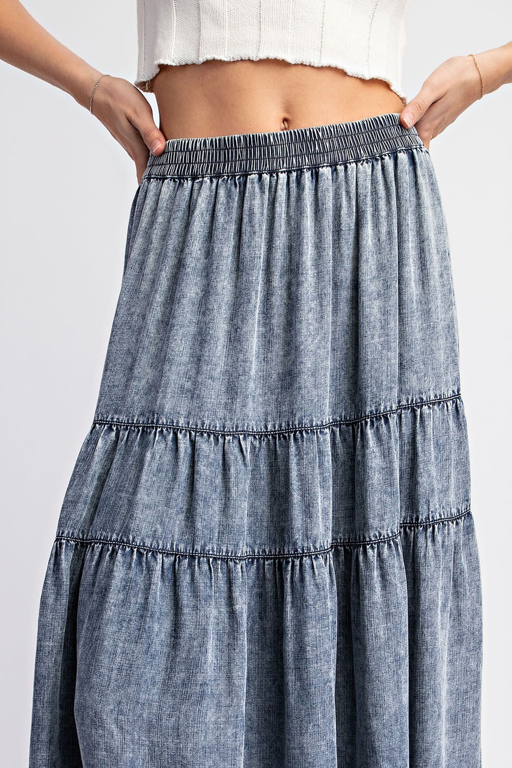 Denim Tencel Skirt